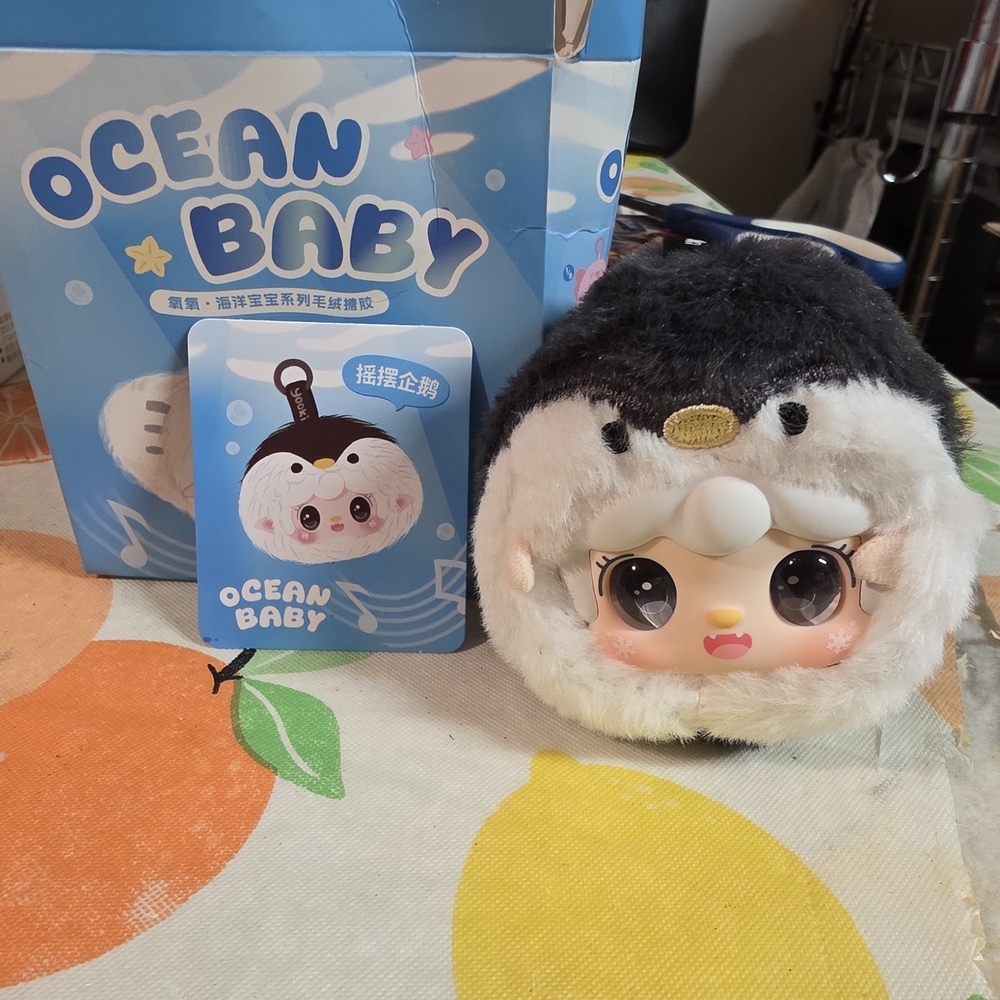 Ocean Baby Black and White Stuffed Animal